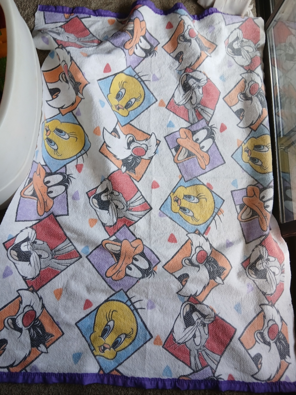 Vintage Looney Tunes Tweety & Friends Printed Blanket